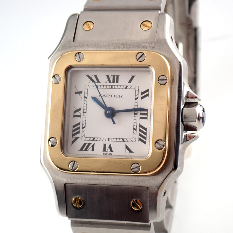 Cartier Santos Galbee カルティエ サントスガルベSM ホワイトローマンダイヤル オートマティック Ref.1170902